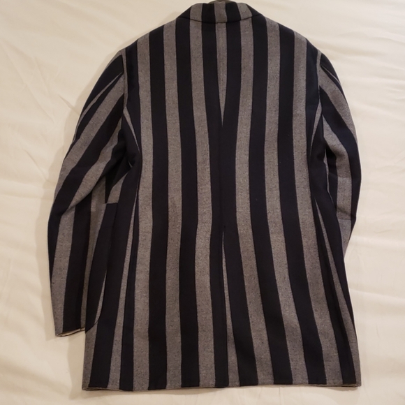 Ermenegildo Zegna Couture Striped Cashmere CarCoat - Picture 8 of 8